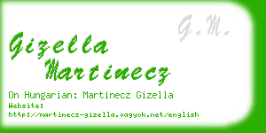gizella martinecz business card